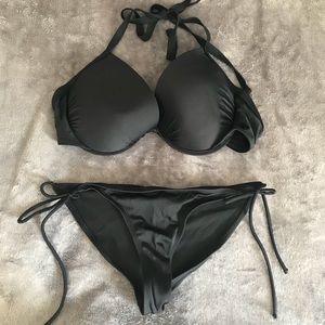 Black Halter Top Bikini